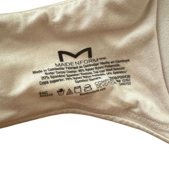 Maidenform (2) & Auden (1) Set of 3 Underwire Bras Nude Size 40C - Picture 4 of 6